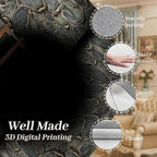3D Deep Abyss Canyon Indoor Rug, Stone Built Cave Wooden Ladder Carpet - Image 4
