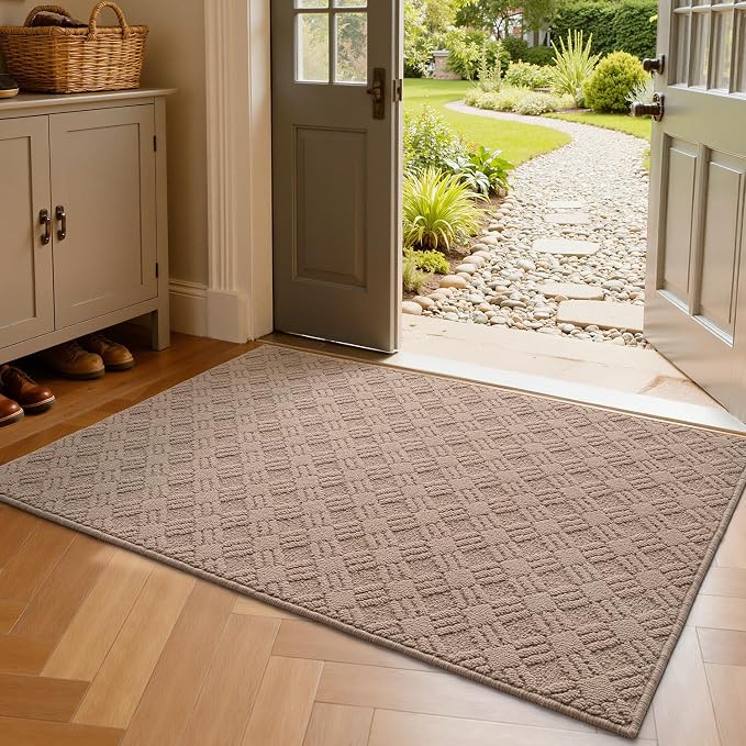 LUMI Indoor Door Mat, Absorbent Non-Slip Thin Doormat, Washable Door Mats - Image 7