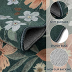 Lahome Floral Machine Washable Rug, 3x5 Rug Non Slip Soft Bedroom Rugs - Image 7
