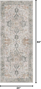 GENIMO 2x7 Area Rugs for Living Room, Machine Washable Non Slip Vintage Retro - Image 2