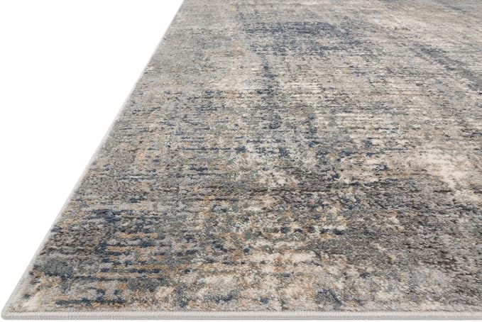 Loloi Teagan Collection TEA-05 Denim/Slate 9'-9" x 13'-6" Area Rug, Soft - Image 8