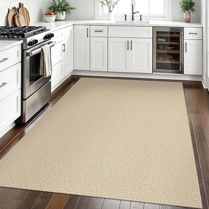 EARTHALL Washable Area Rugs 5x7 Ft Non Slip Living Room Rugs Cotton Dining Room - Image 5
