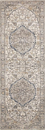 Loloi Teagan Collection TEA-01 Natural/Lt. Grey 2'-8" x 10'-6" Runner Rug - Image 3