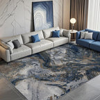 Modern Washable Rug for Living Room: Abstract 10x14 Area Rugs for Bedroom Low - Image 3