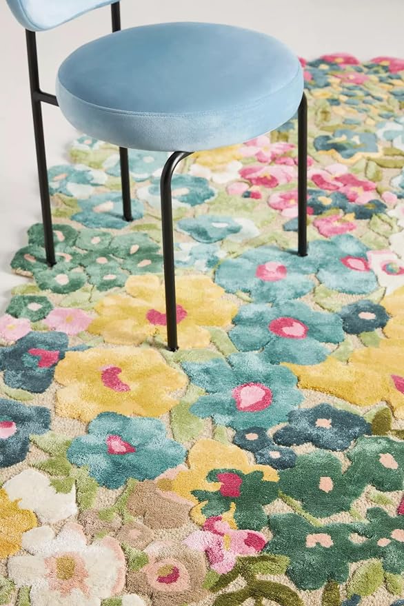 Cassia Wool Viscose Area Rug – 9’ x 13' – Handmade Wool Area Rugs –Yellow – Rugs - Image 2
