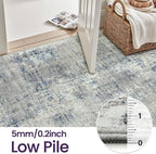 DEXI 9x12 Area Rug for Living Room, Modern Abstract Thin Washable Rug Indoor - Image 9