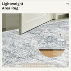 10x14 Area Rugs for Living Room, Non Slip Machine Washable Vintage Rugs - Image 8