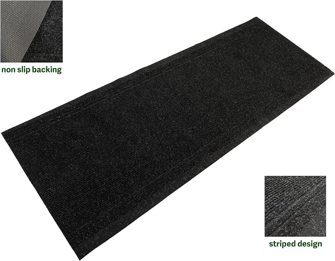 English Home Custom Size Anti Slip Charcoal Striped Design Light Weight Durable - Image 3