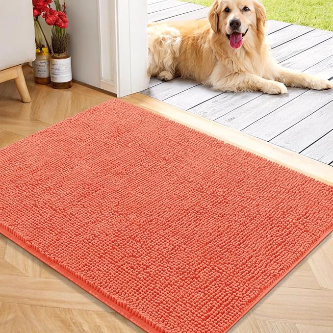 OLANLY Dog Door Mat for Muddy Paws 40x32, Absorbs Moisture and Dirt, Absorbent by OLANLY