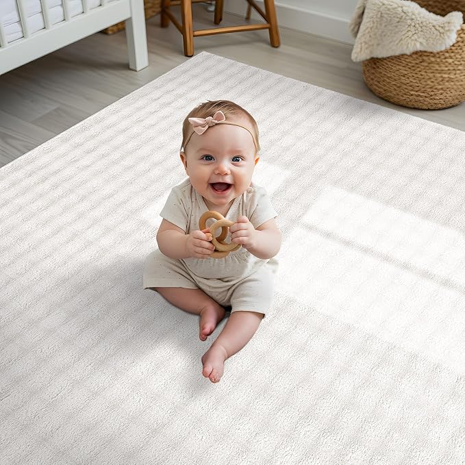 CAMILSON Modern White Non Slip Rug 5x7 Ultra Soft High Pile Area Rugs Non Skid by CAMILSONIndoorOutdoorAreaRugs