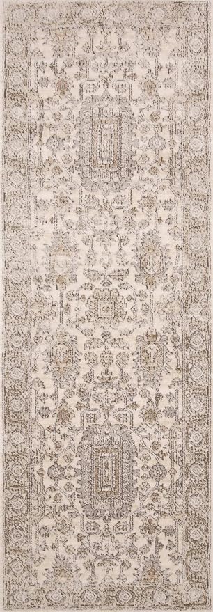 Loloi Teagan Collection TEA-03 Ivory/Sand 2'-8" x 10'-6" Runner Rug, Soft - Image 3