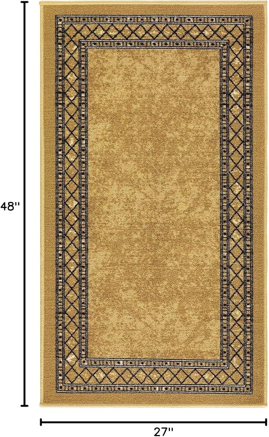 Antep Rugs Alfombras Modern Bordered 2x4 Non-Skid Low Profile Pile Rubber - Image 2