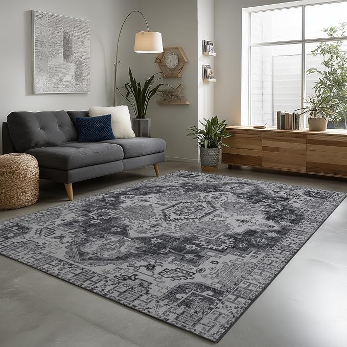 Washable 6x9 Area Rug for Living Room, Carpet for Bedroom Dining Room, Non - Image 2