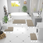 OLANLY Bathroom Rugs 24x16, Extra Soft Absorbent Chenille Bath Rugs, Rubber - Image 2