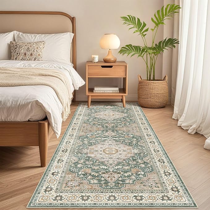 Runner Rug Kitchen Washable Rugs: 3x10 Non-Slip Abstract Soft Modern Stain - Image 6