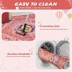 SERISSA Small Rugs for Entryway, 2x3 Fuchsia Pink Washable Non-Slip Area Rug - Image 3