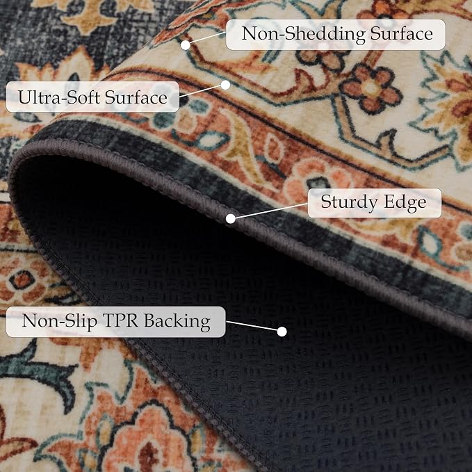 Area Rug Non Slip Machine Washable Ultra Soft Living - Image 5