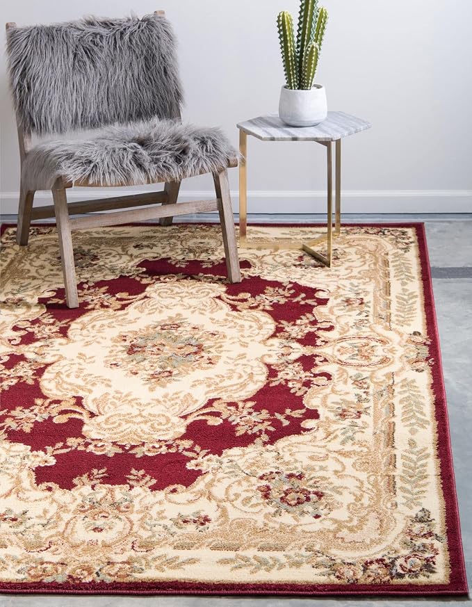 Rugs.com Chateau Collection Rug – 10' x 13' Red Medium Rug Perfect by Rugscom