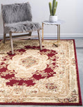 Rugs.com Chateau Collection Rug – 10' x 13' Red Medium Rug Perfect by Rugscom