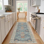 Enkor Runner Rugs for Hallway, 2.6x8 Washable Soft Non Slip Floor Rugs for - Image 6