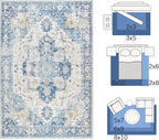jinchan Kelda Runner Rug 2x6 Washable Rug Soft Hallway Runner Indoor Vintage - Image 2