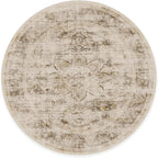 RUGGABLE Washable Vintage Area Rug – Sarrah Hazel 8 ft Round, Stain-Resistant - Image 3