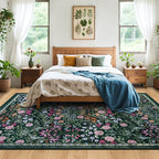 6x9 Area Rugs for Living Room: Floral Washable Rug Vintage Large Soft Boho - Image 3