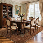 Moynesa Orange 5x7 Bedroom Rugs, Vintage Peacock Floral Washable Area Rugs - Image 7