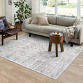 LIVEBOX Washable Area Rug 5x7 Large Boho Living Room Rug Vintage Grey Rugs by LIVEBOX