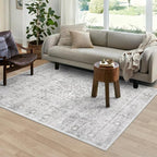 LIVEBOX Washable Area Rug 5x7 Large Boho Living Room Rug Vintage Grey Rugs by LIVEBOX