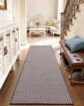 LUMI Handwoven Indoor Door Mat 24"x71", Non-Slip Low Profile Checkered Inside by LUMI
