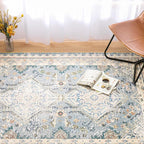Phantoscope Washable Area Rug 4'x6' Non-Slip, Vintage Neutral Rugs - Image 6