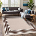 Beverly Rug Non Slip Area Rugs 3x5 Modern Bordered Non Skid Rubber Backing Soft by BeverlyRug