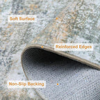 WILLSUN Washable Area Rugs, 2x6 Non-Slip Boho Area Rugs - Image 6