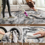 4x6 Washable Area Rugs for Living Room, Stain Resistant Carpet for Dining Room - Image 5