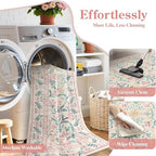 Wonnitar Washable Area Rug 6x9, Boho Non Slip Non-Shedding Pastel Nursery Carpet - Image 4