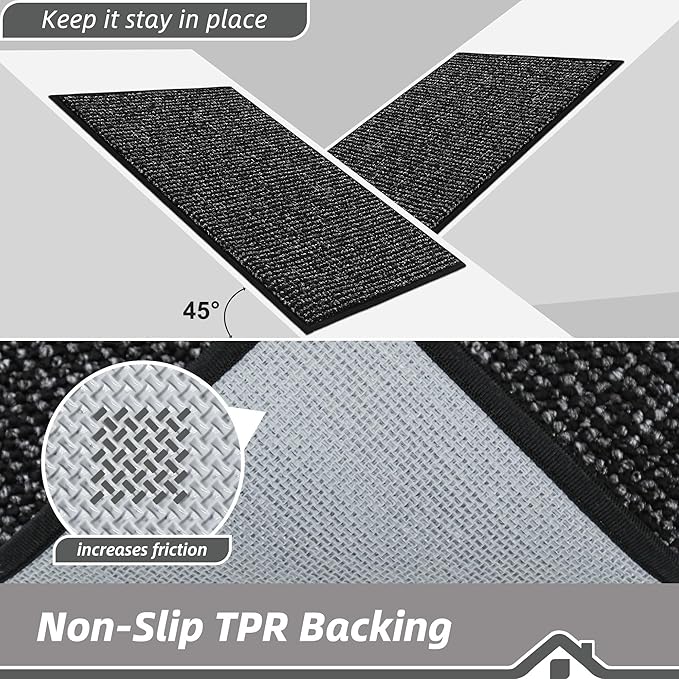 BEQHAUSE Dirt Trapper Door Mat 20" x 48", Non-Slip Washable Doormats Entrance - Image 6