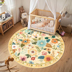 Floral 4ft Area Rug Machine Washable Soft Print Boho Carpet Non Slip Doormat - Image 3