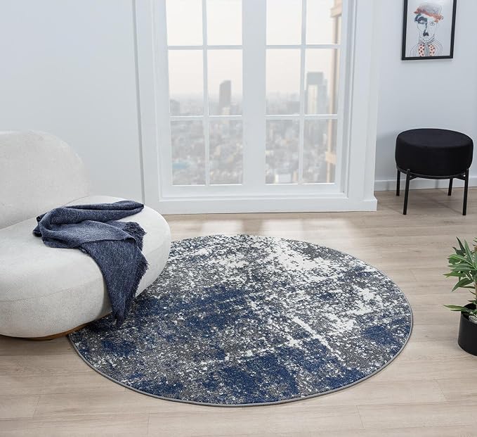 Keen Home Design Area Rugs - 8ft Round Non-Shedding by KeenHomeDesign