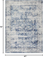 Lahome Washable Rugs 5x7 Area Rugs, Retro Distressed Non Slip Throw Carpet - Image 2