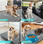 OLANLY Dog Door Mat for Muddy Paws 48x30, Paw Print Design, Absorbs Moisture - Image 7