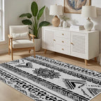 Area Rugs Moroccan for Living Room 8x10, Washable Non-Slip Boho Rug, Neutral by Unknown