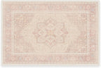 RUGGABLE Washable Area Rug – Kamran Soft Pink 2x3, Stain-Resistant, Non-Slip – by RUGGABLE