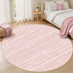Nakagishi Round Rug Kitchen Washable Rugs: 5x5 Non-Slip Boho Soft Modern Stain - Image 4