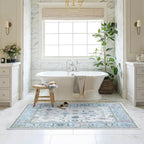 Fame Living Cream Green Oushak Rug, Area Rugs - Image 9