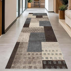 Modern Geometric Patchwork Indoor Runner Rug - Image 7