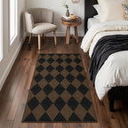 Easy Jute Checkered Entryway Rug, 2.6x4 Coffee Modern Indoor Outdoor Doormat - Image 7