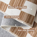 jinchan 2x3 Kids Area Rug Washable Indoor Entryway Doormat Modern Checkered - Image 7