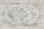 Phantoscope Washable Area Rug 6'x9' Non-Slip, Vintage Neutral Rugs - Image 3