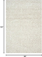 Abani Beige Cheetah Print 7'9"x10'2" Area Rug Rugs, Arto Collection - Image 2